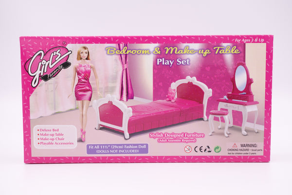 Girl's Favorite Bedroom & Make-up Table Play Set (No. 3014)